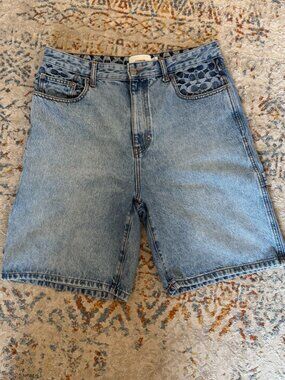 Coach Signature Denim Shorts Waist 32